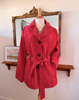 Secondhand Hot Pink Belted Trench Coat | ESPRIT Size L