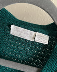 Vintage Cheryl Tiegs Dark Green Teal Knit Vest