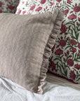 Handmade Ruffle Lumbar Throw Pillow