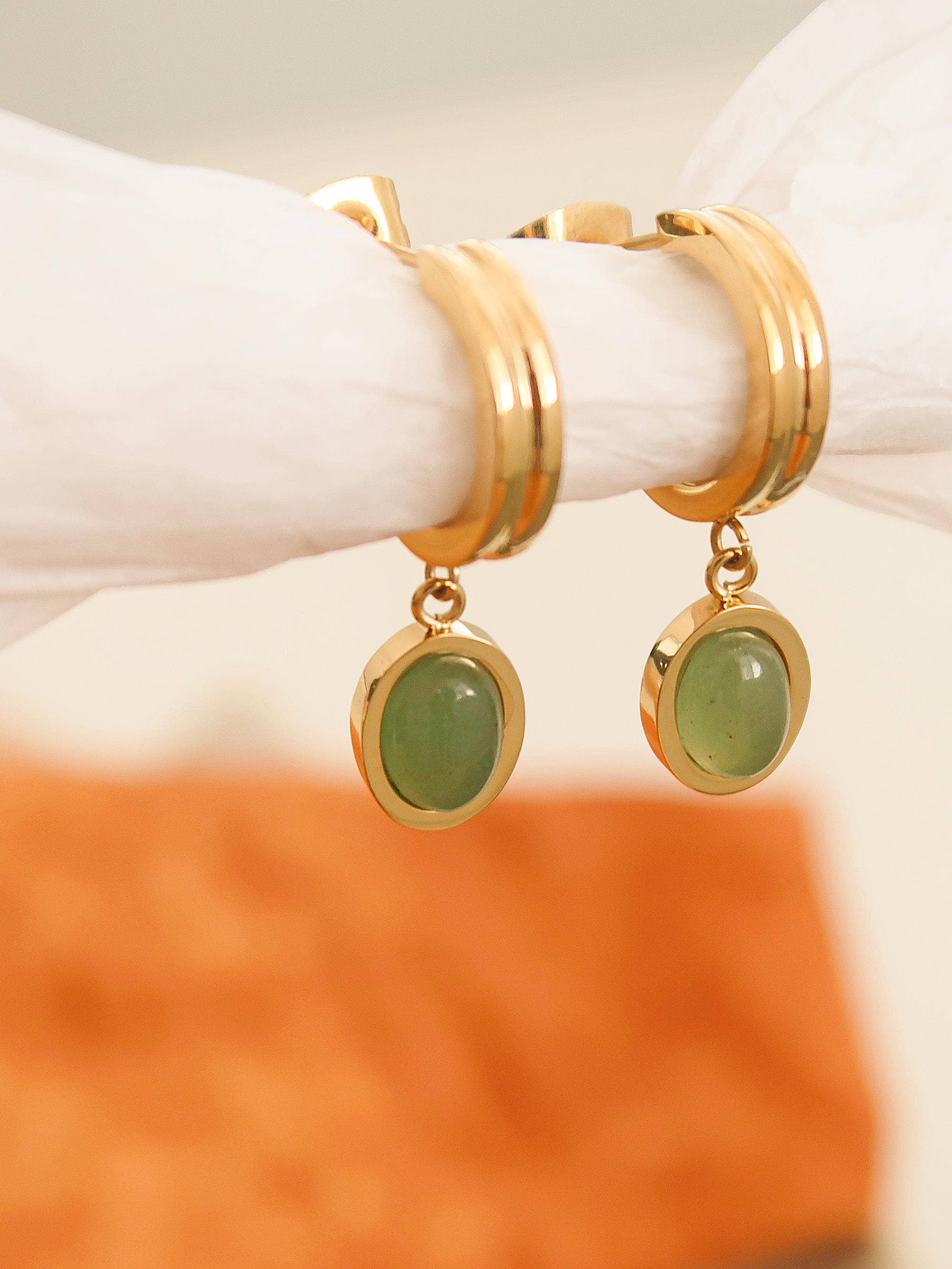 Whitnee Green Dainty Dangle Earring