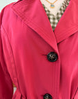 Secondhand Hot Pink Belted Trench Coat | ESPRIT Size L
