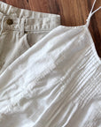 White Pleat Front Cotton Tank | Size XS