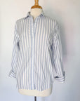 Preloved Cotton Striped Button Down | Size 8