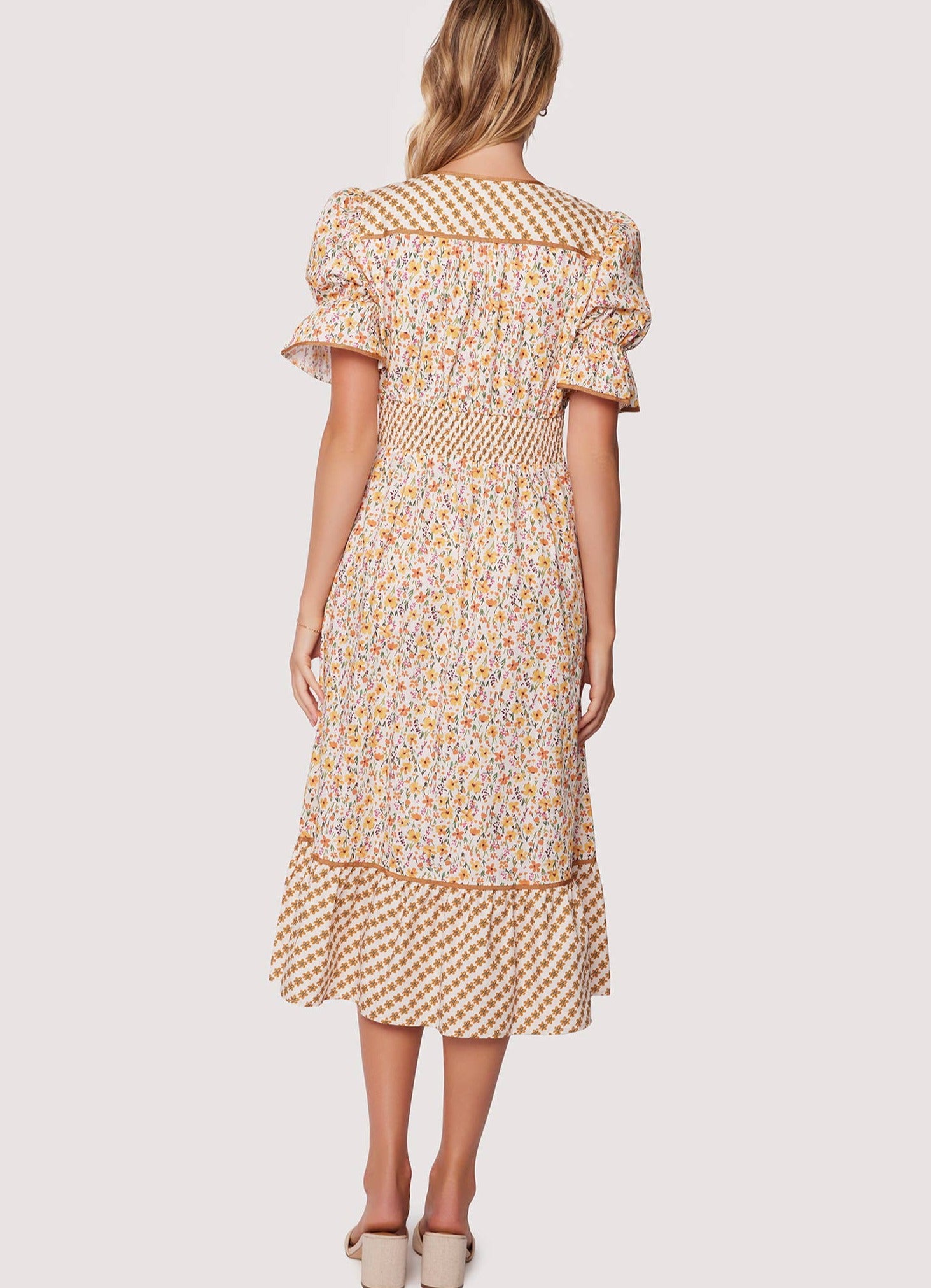 Sunrise Floral Midi Dress