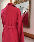 Secondhand Hot Pink Belted Trench Coat | ESPRIT Size L