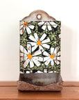 Vintage Floral Match Box Holder Wall Mount