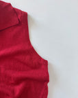 Vintage Sleeveless Collared Knit Top | Size M