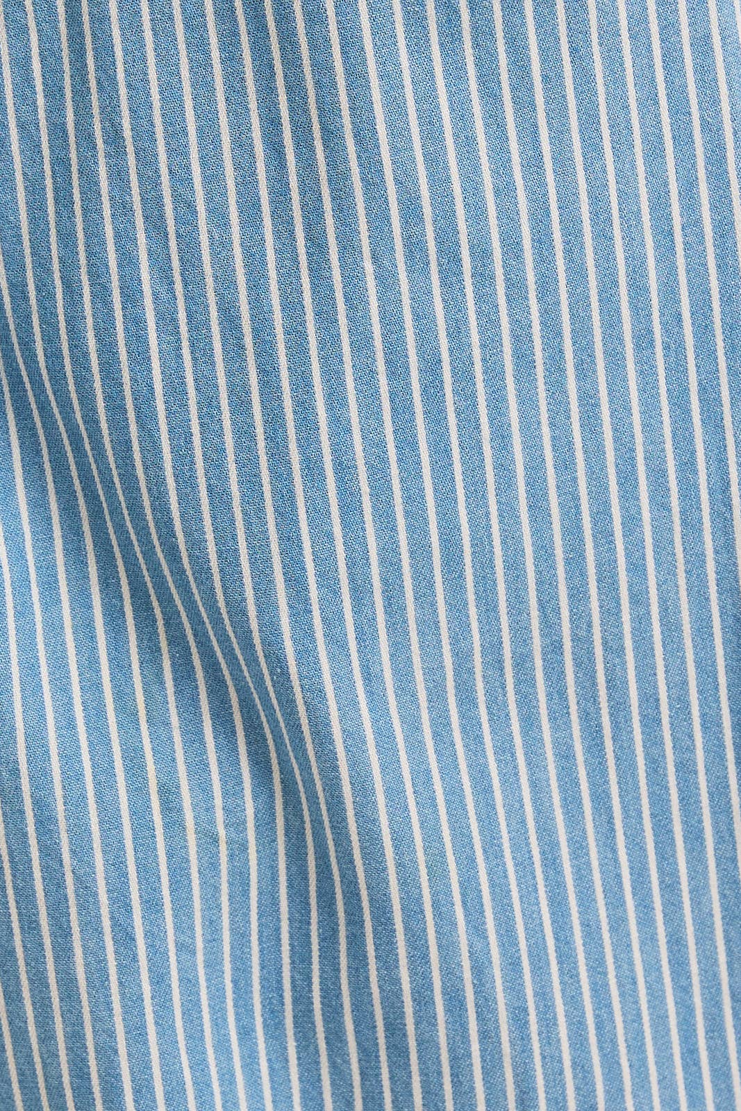 New | Drawstring Cotton Chambray Striped Pants (S-3X)