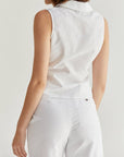 New | Linen Ruched Button-Front Top (XS-L)