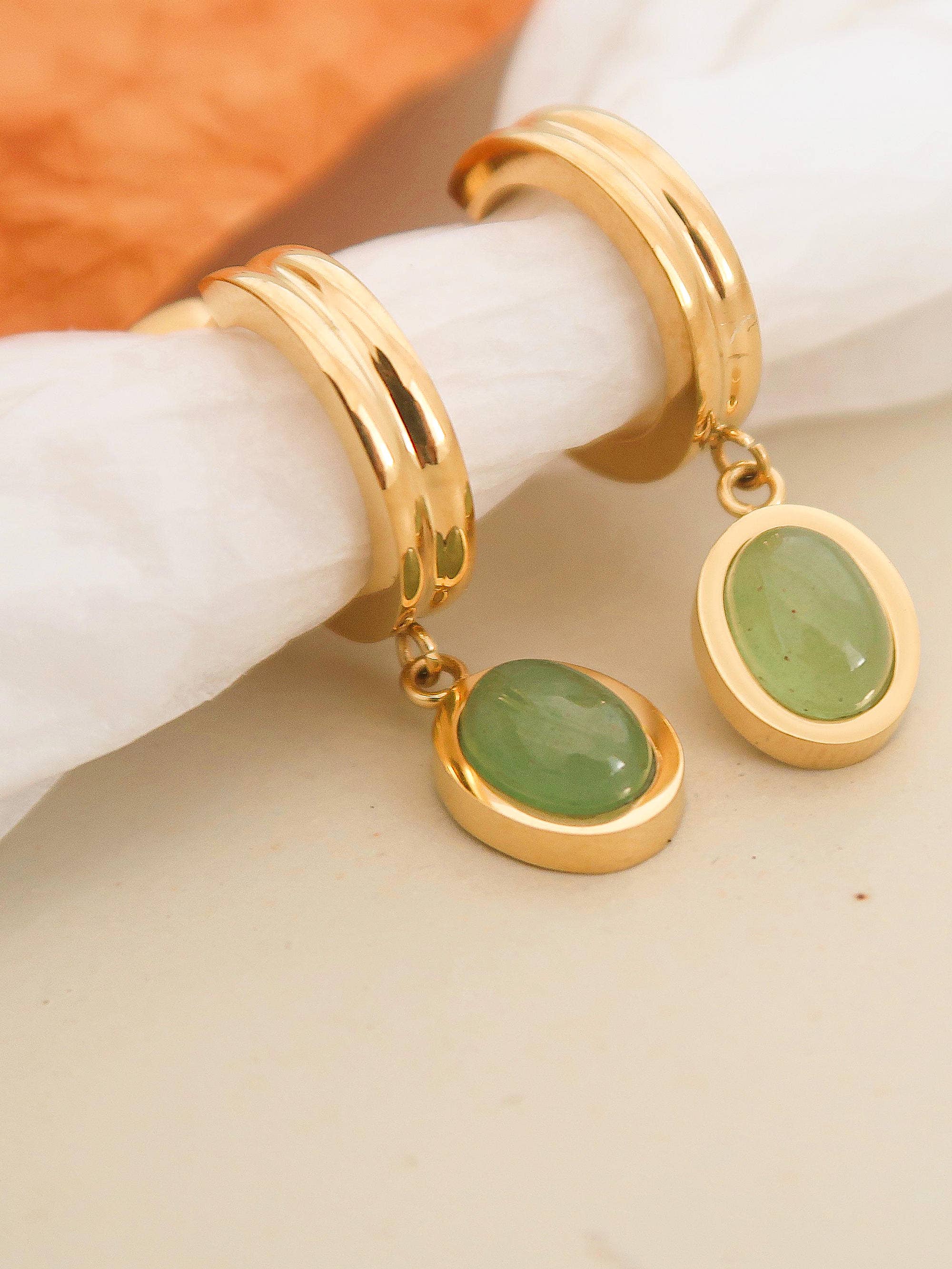 Whitnee Green Dainty Dangle Earring