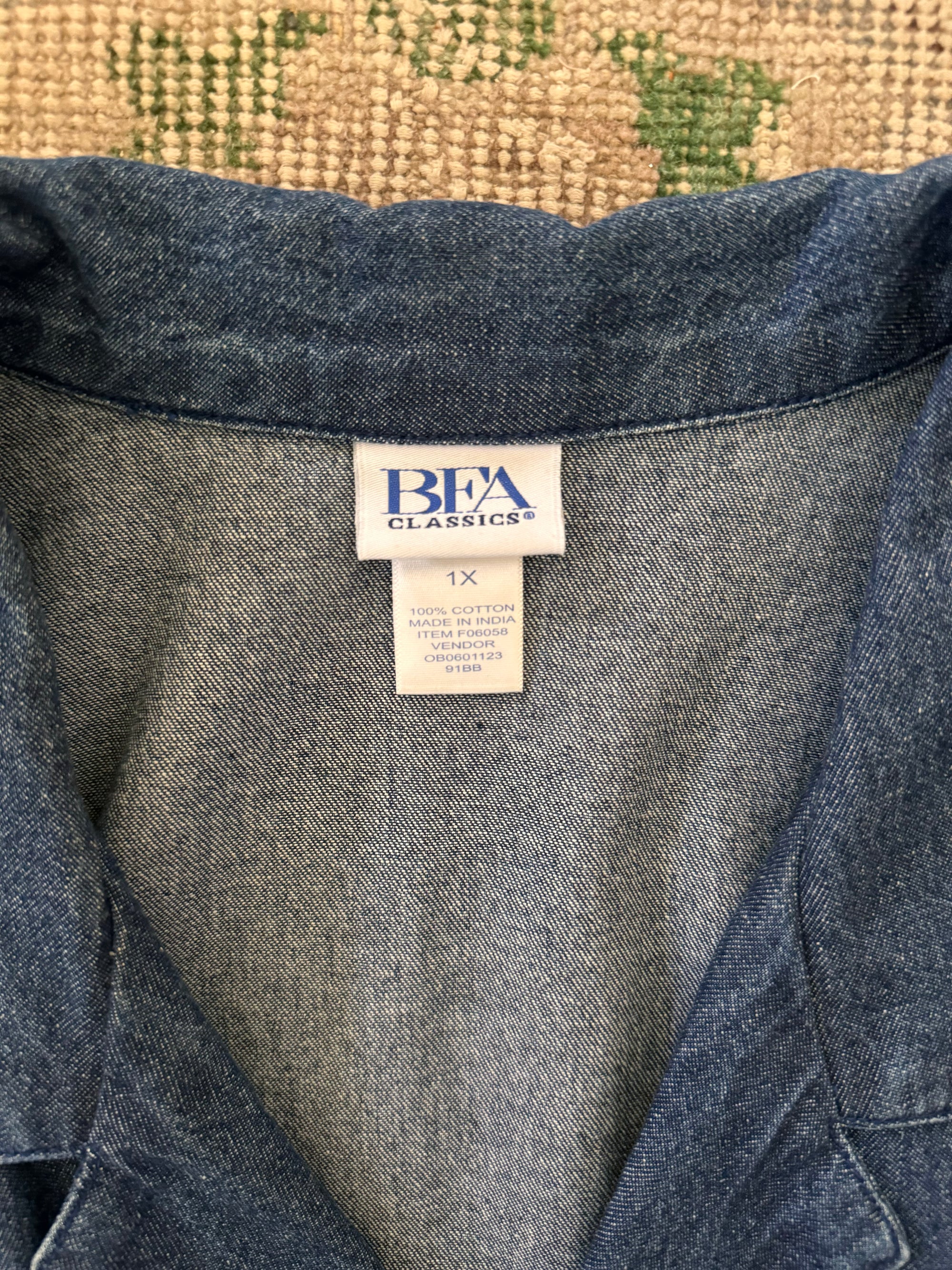 Vintage Denim Shacket | BFA Classics Size 1X
