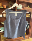 Vintage Dusty Blue Structured Tank | Size 10P