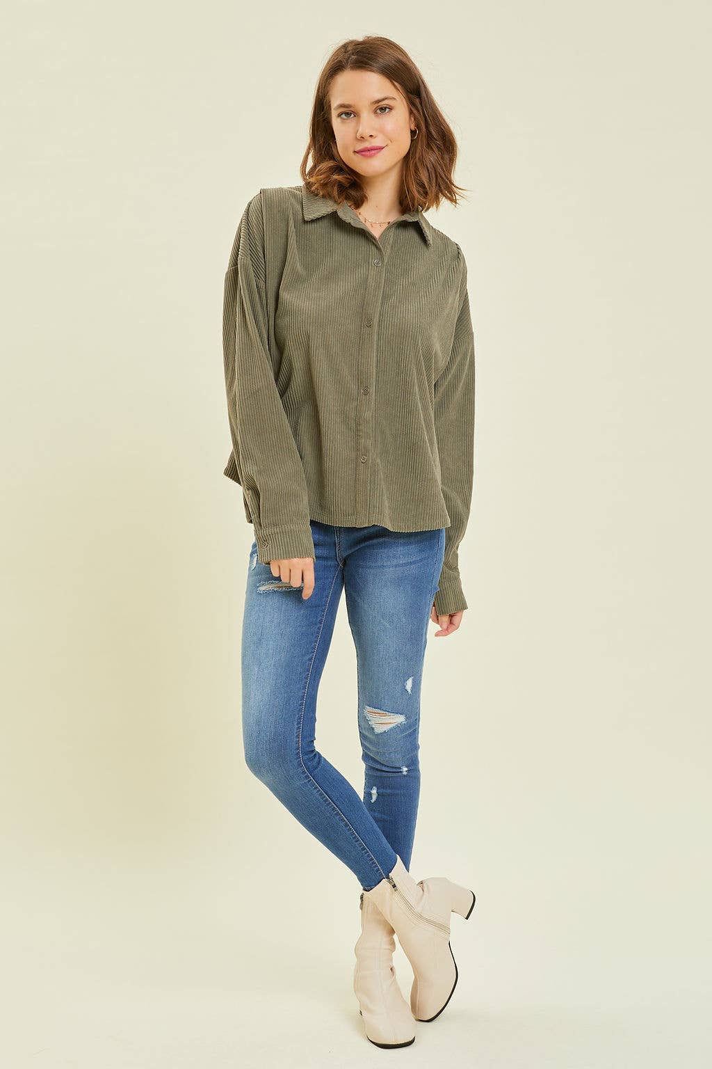 Corduroy Button-Down Shirt