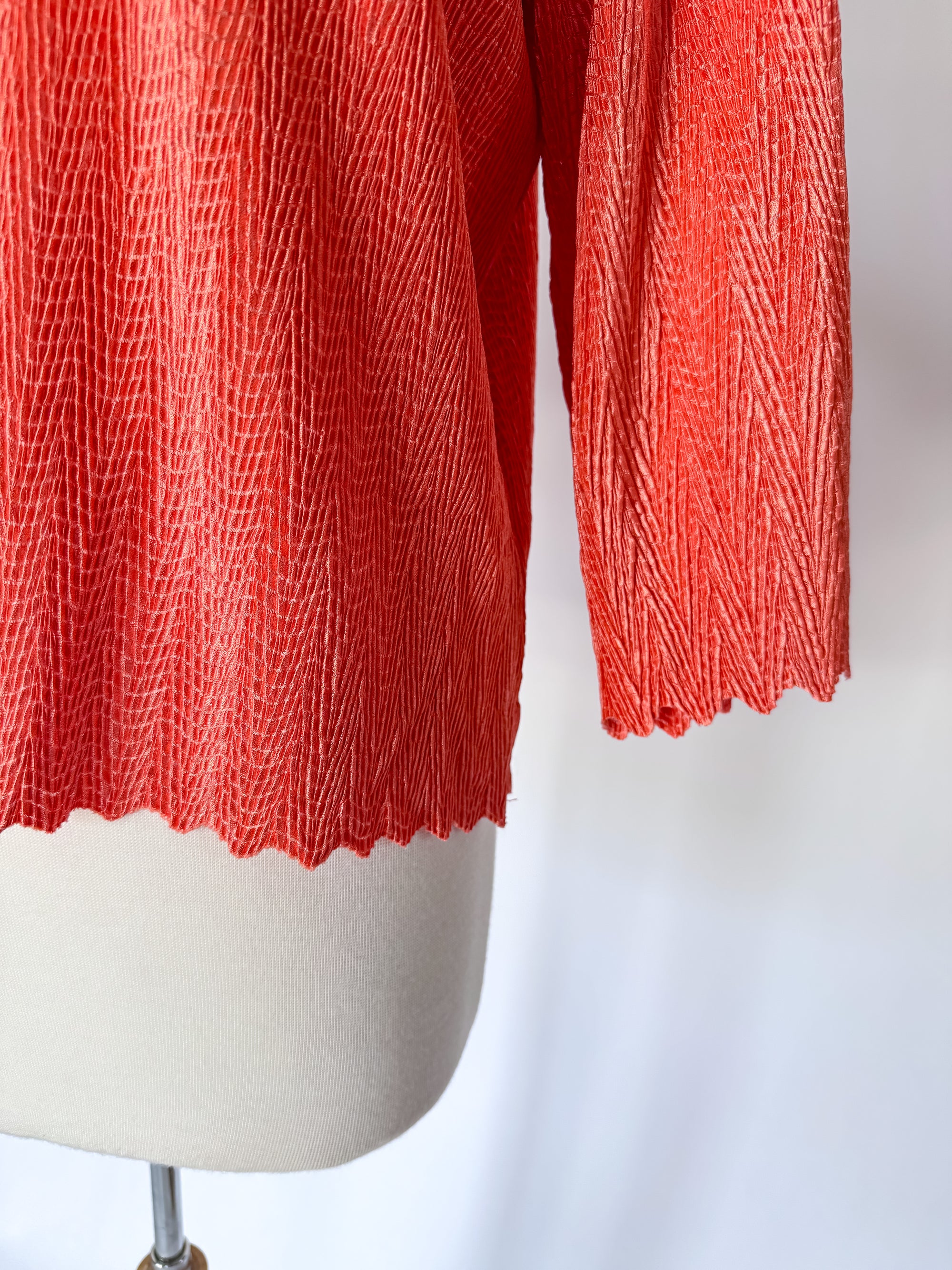 Vintage Coral Textured Top | XL