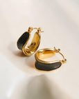 Red Classic Hoop Earring 18K Gold Non-Tarnish