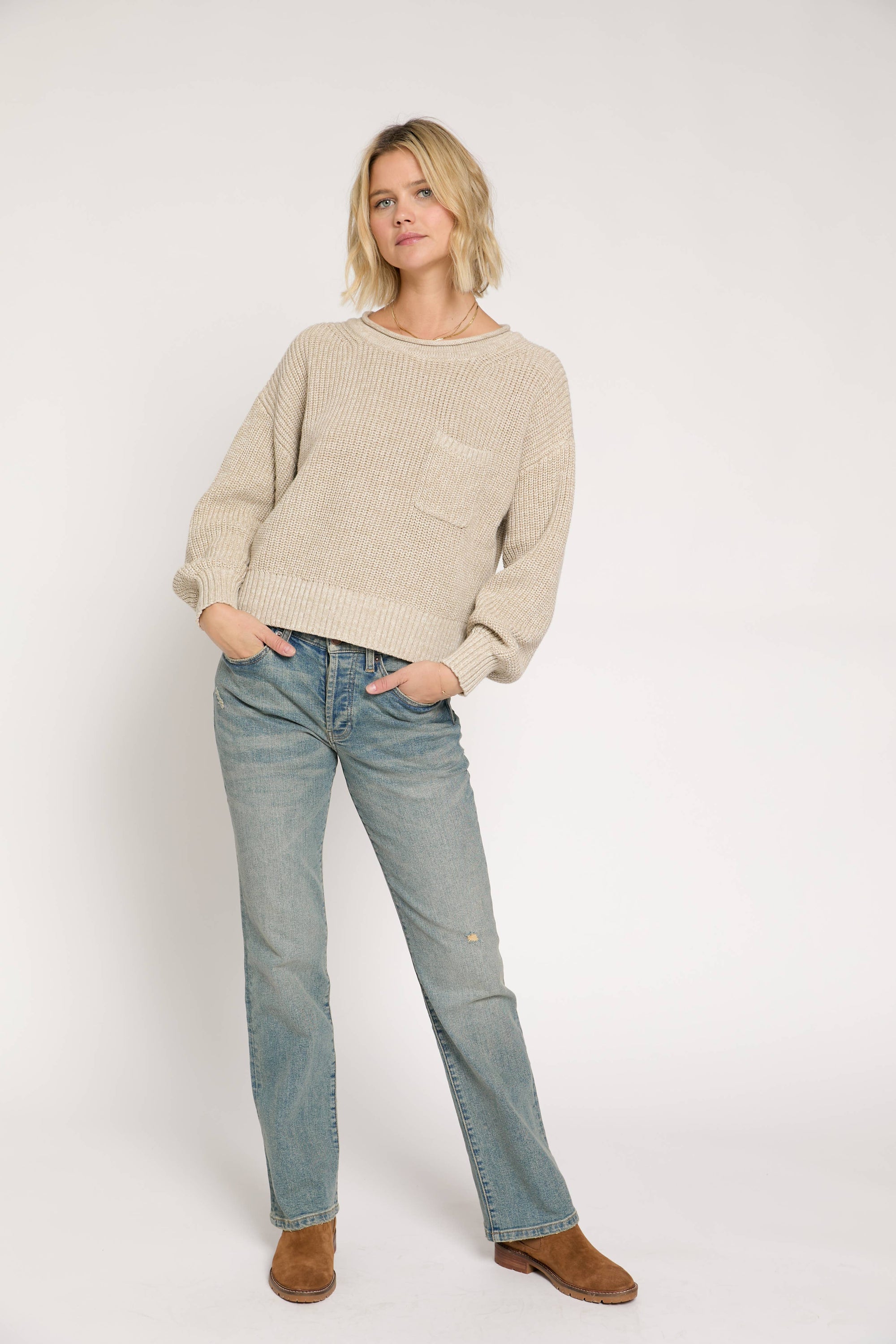 Stanley Bootcut Mid Rise Light Vintage Wash