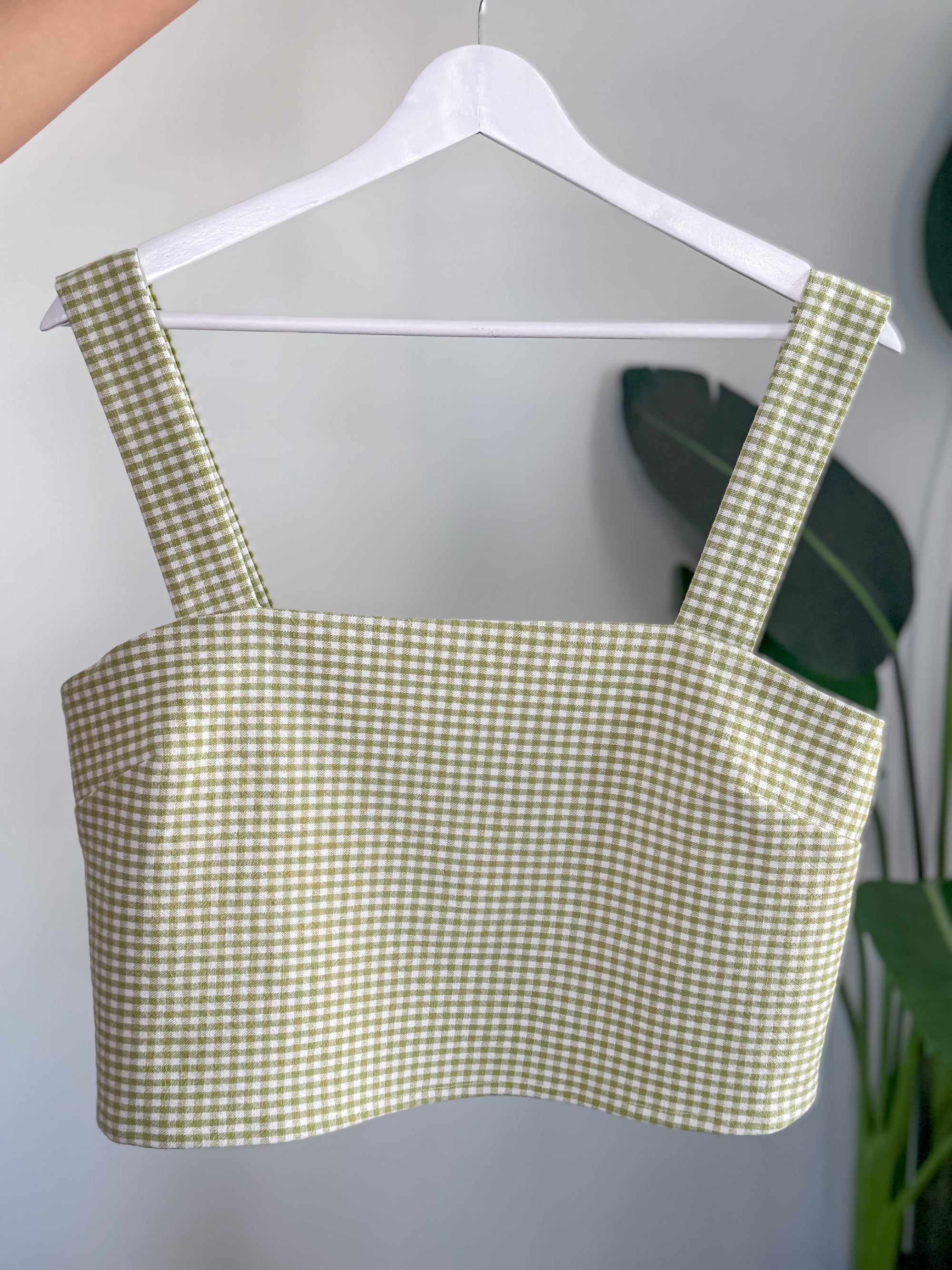 Handmade Gingham Boxy Tank | Size 4