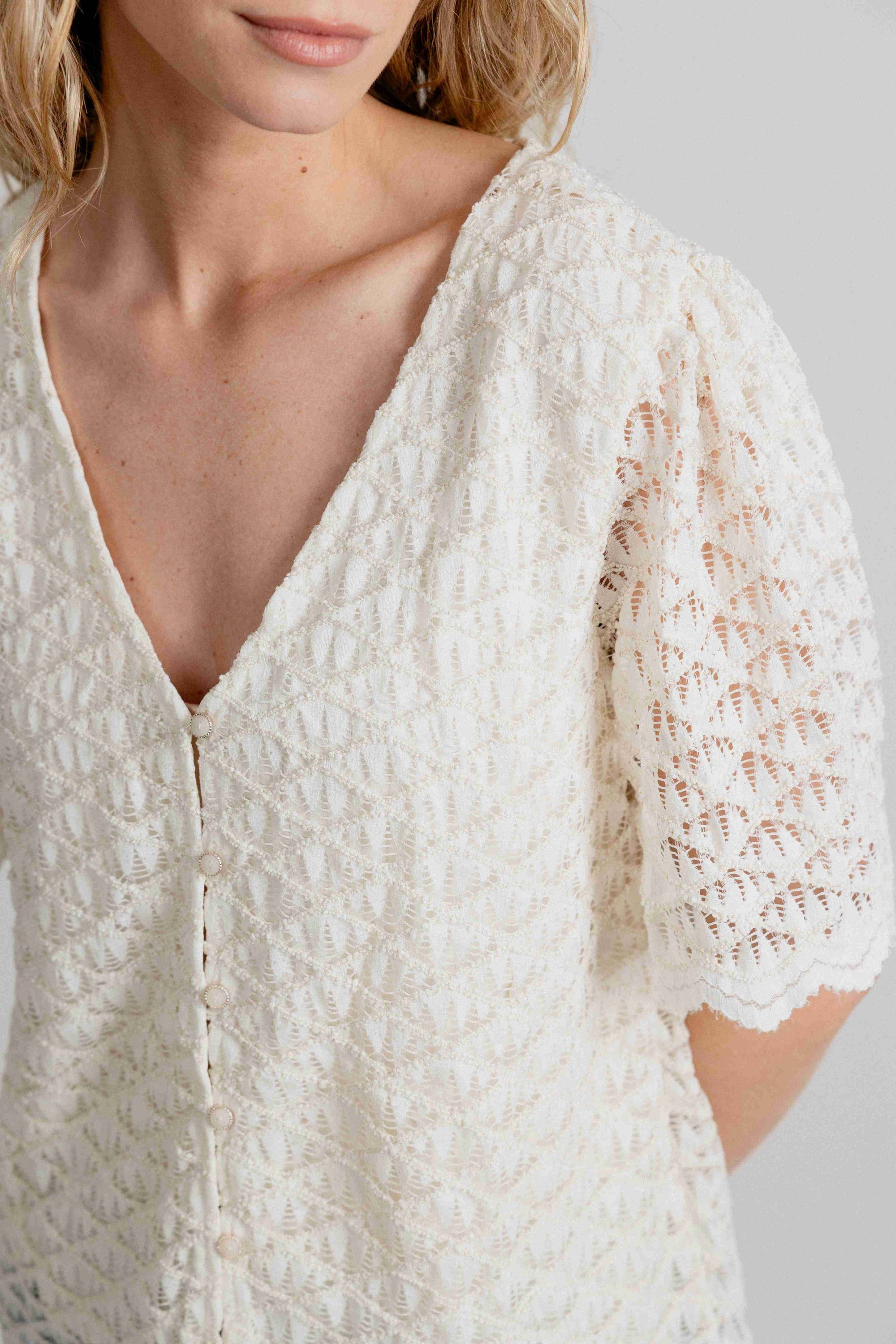 Lilly Short Sleeve Lace Top
