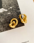 Gold Heart Hoop Earring | 18K Gold Plated