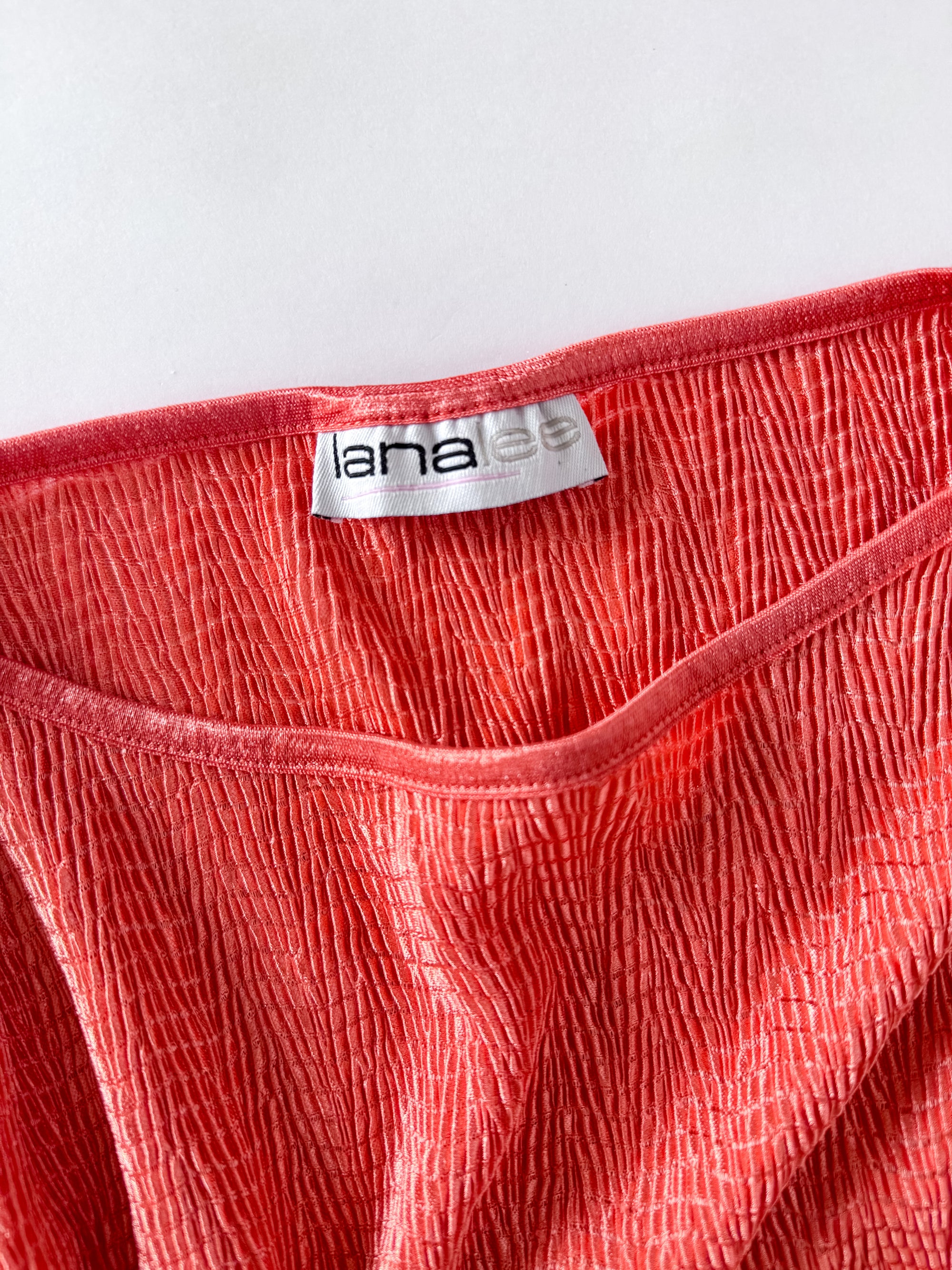 Vintage Coral Textured Top | XL