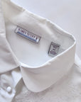 Vintage Ivory Embroidered Floral Blouse | Size 3X