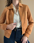 Miley Suede Bomber Jacket