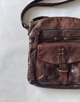 Dark Brown Leather Satchel Bag
