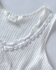 Vintage White Whimsy Cotton Dress | Size S
