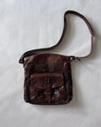 Dark Brown Leather Satchel Bag