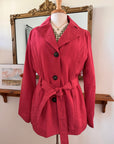 Secondhand Hot Pink Belted Trench Coat | ESPRIT Size L