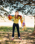 Chunky Plaid Multi Color Brushed Scarf