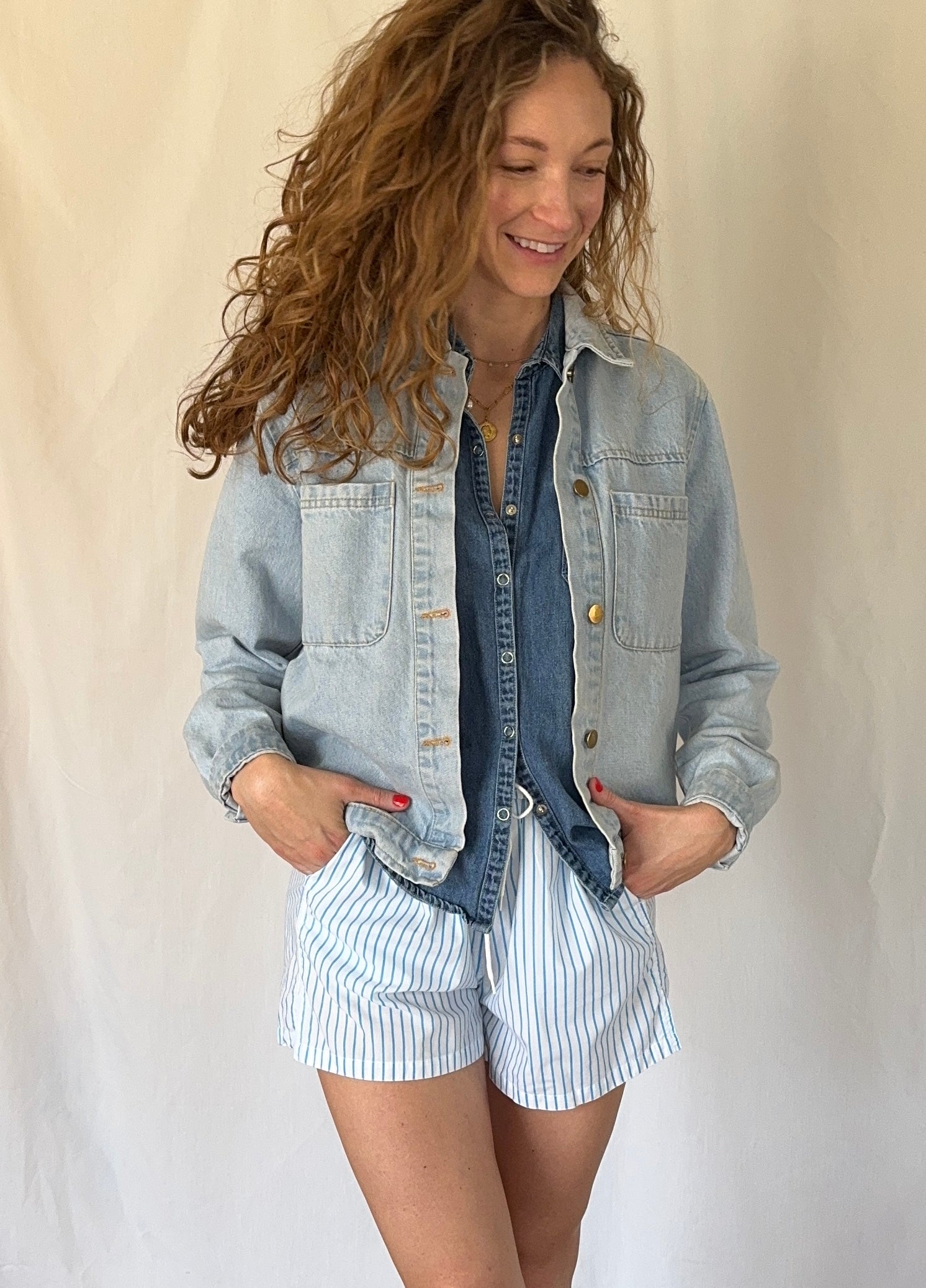 Vintage Striped Boxer Shorts | Size M