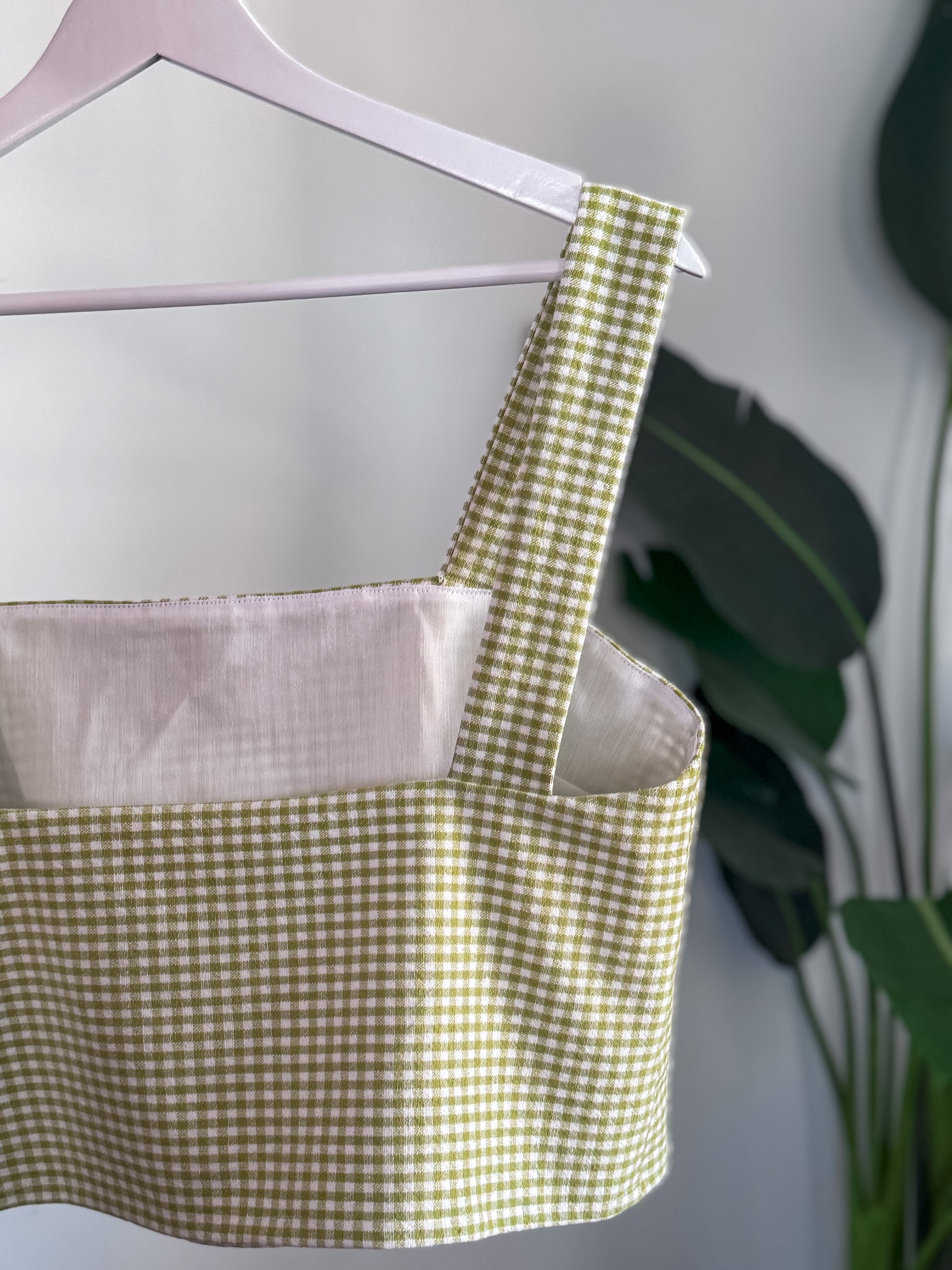 Handmade Gingham Boxy Tank | Size 4