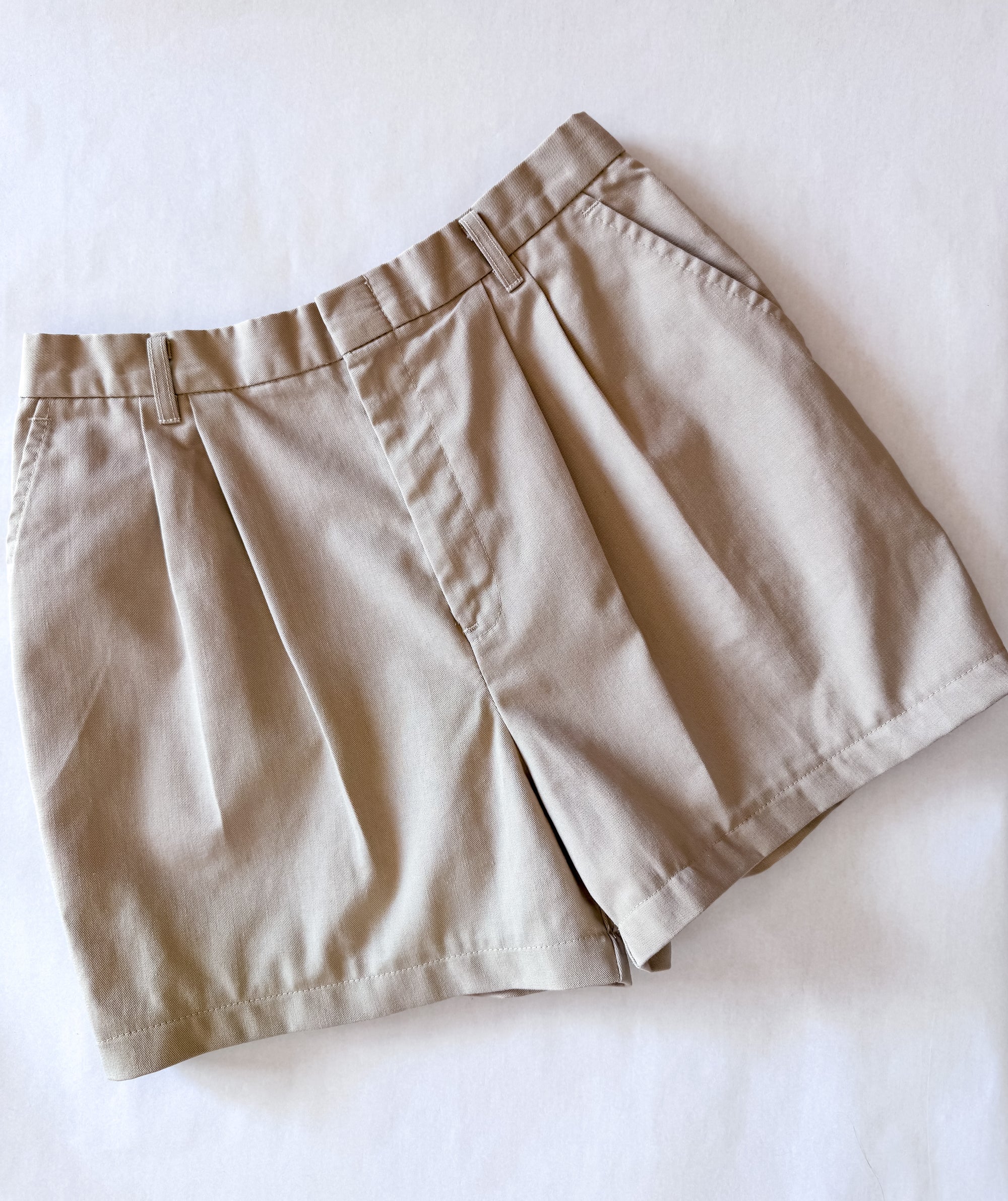 Upcycled Vintage Pleated Trouser Shorts | Size M/L