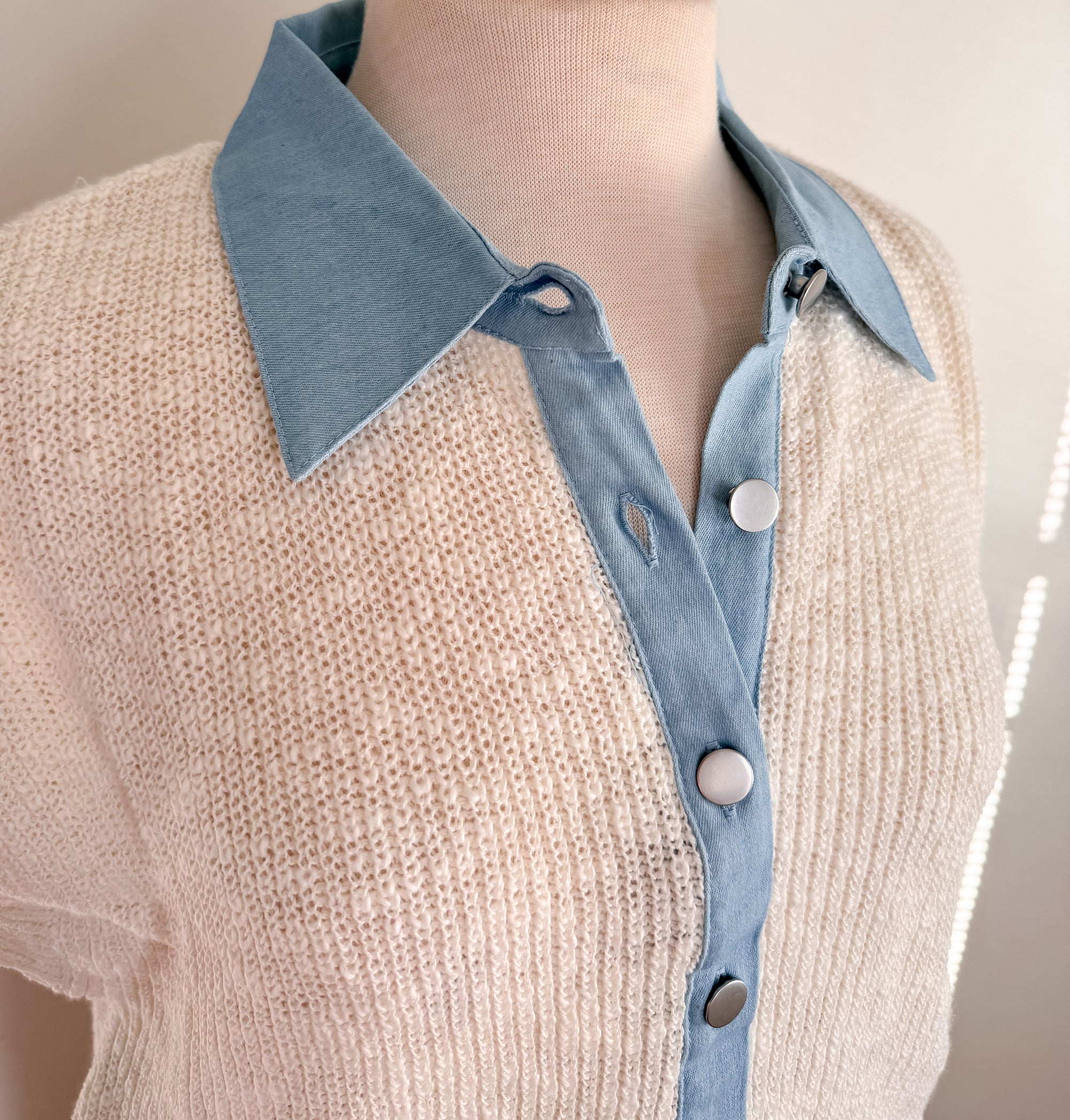 New | Drew Contrast Knit Top (S-L)