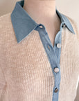 New | Drew Contrast Knit Top (S-L)