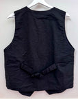 Vintage Black Embroidered Vest | Size M/L