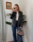 Preowned Black Leather Jacket - Jaclyn Smith Classics | Size L