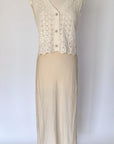 Vintage Linen Blend Midi Skirt NWT | Size L
