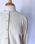 Vintage Cream Cardigan with Pearl Buttons | Size M