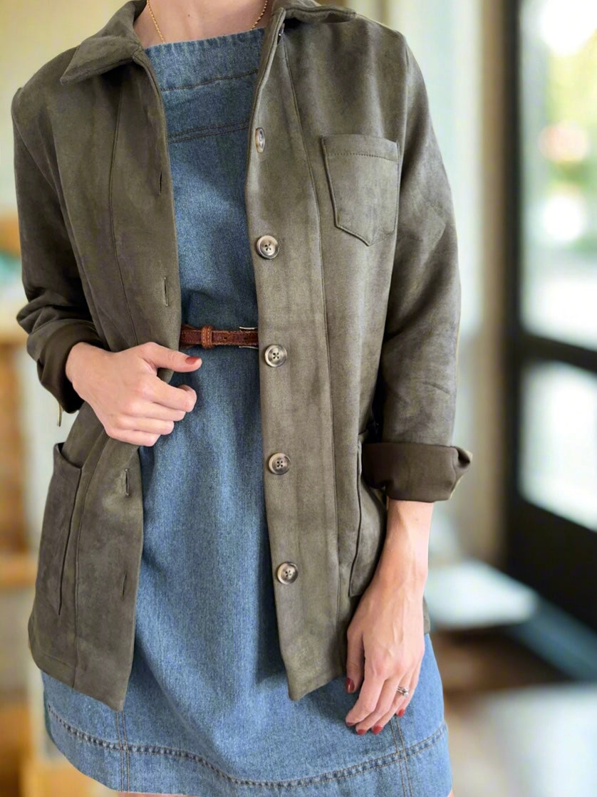 Vera Suede Workers' Jacket