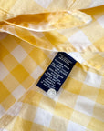 Vintage Yellow Gingham 3/4 Sleeve Top | XL
