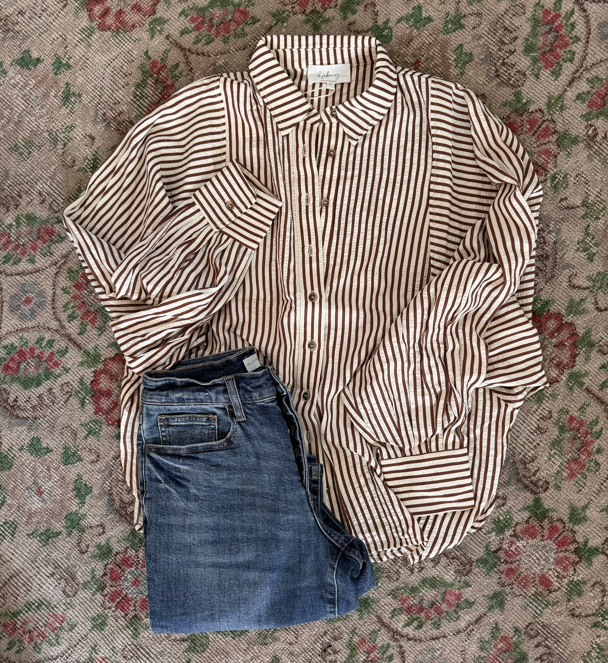 Sadie Textured Stripe Top