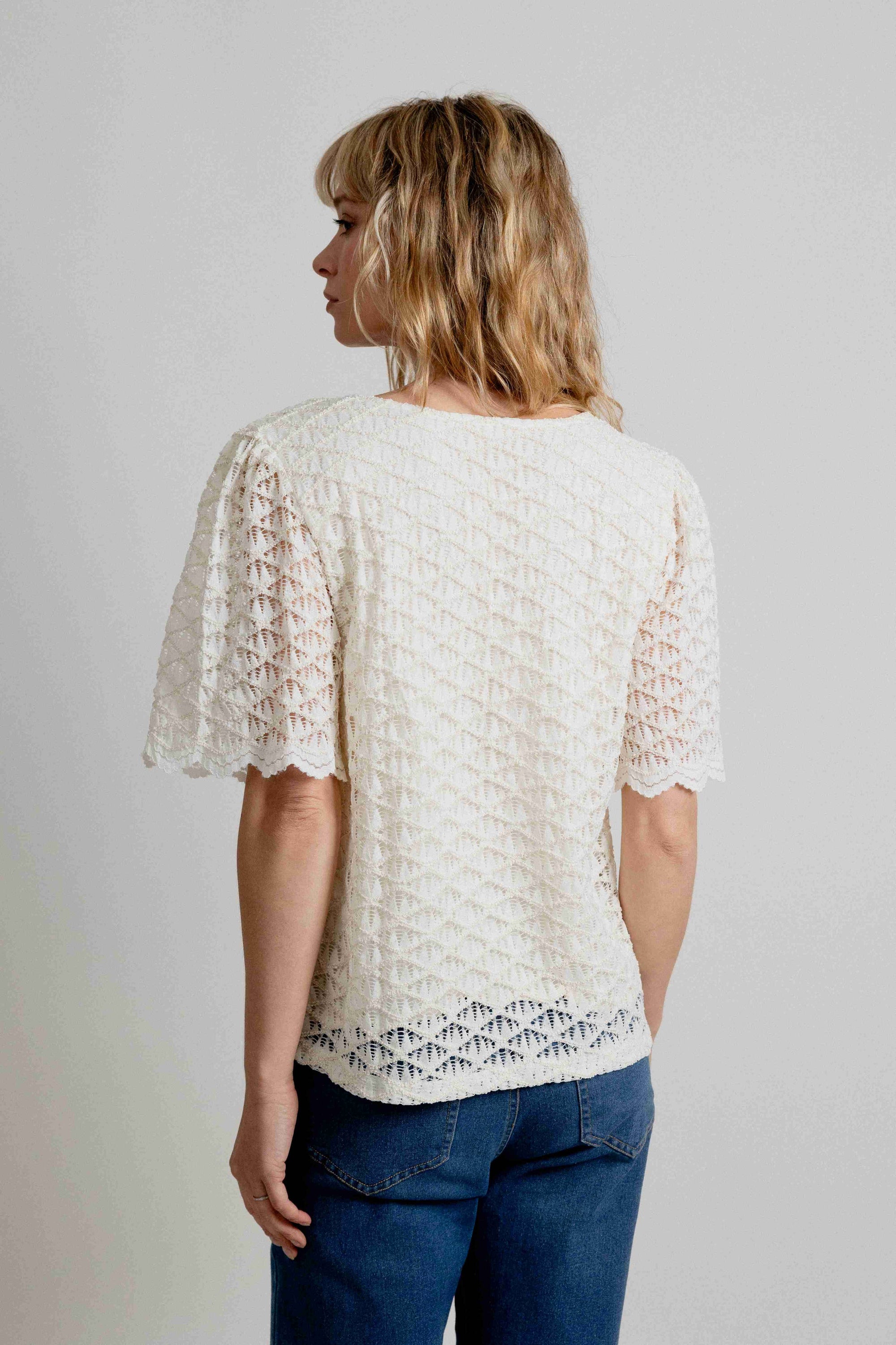 Lilly Short Sleeve Lace Top