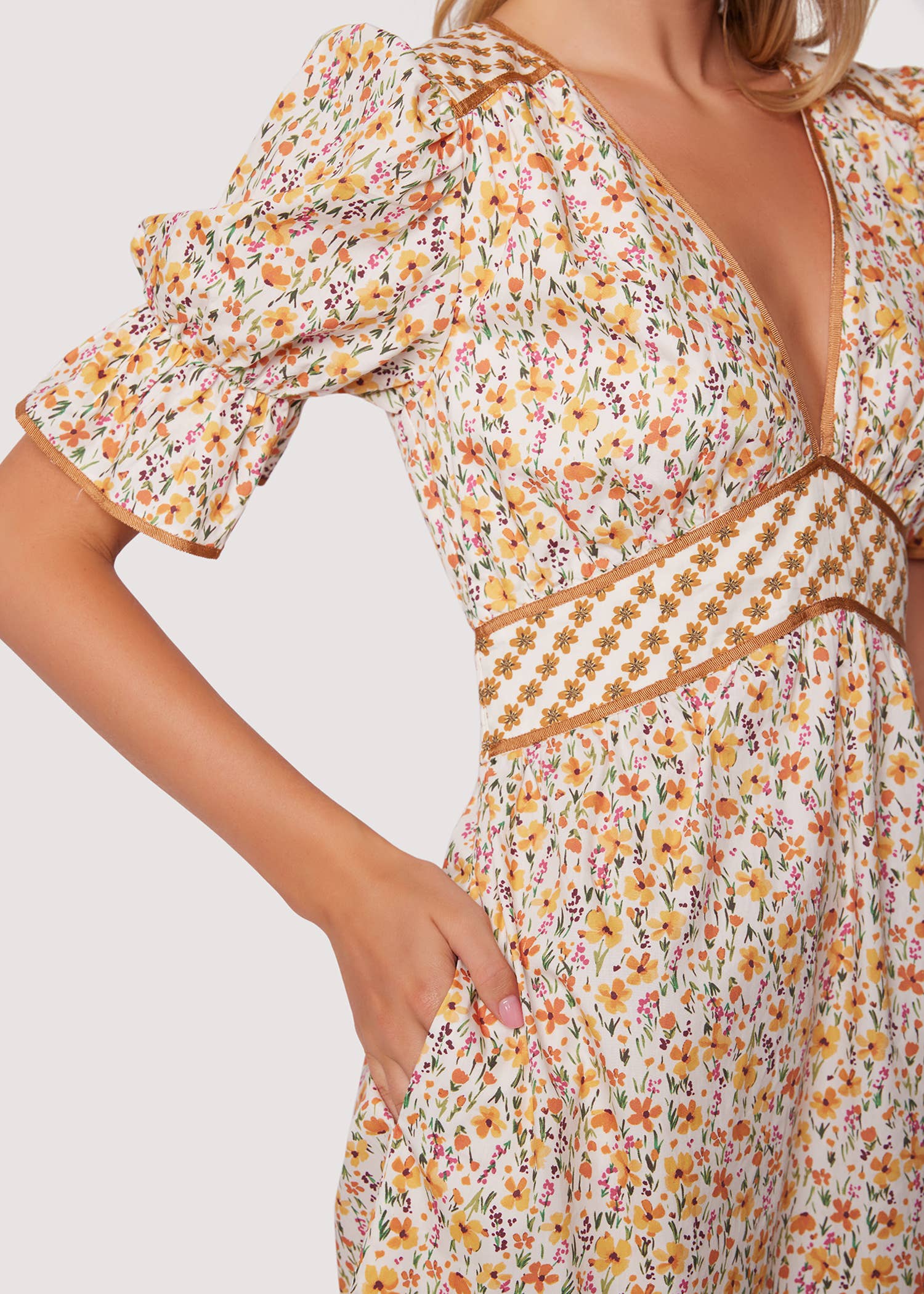 Sunrise Floral Midi Dress