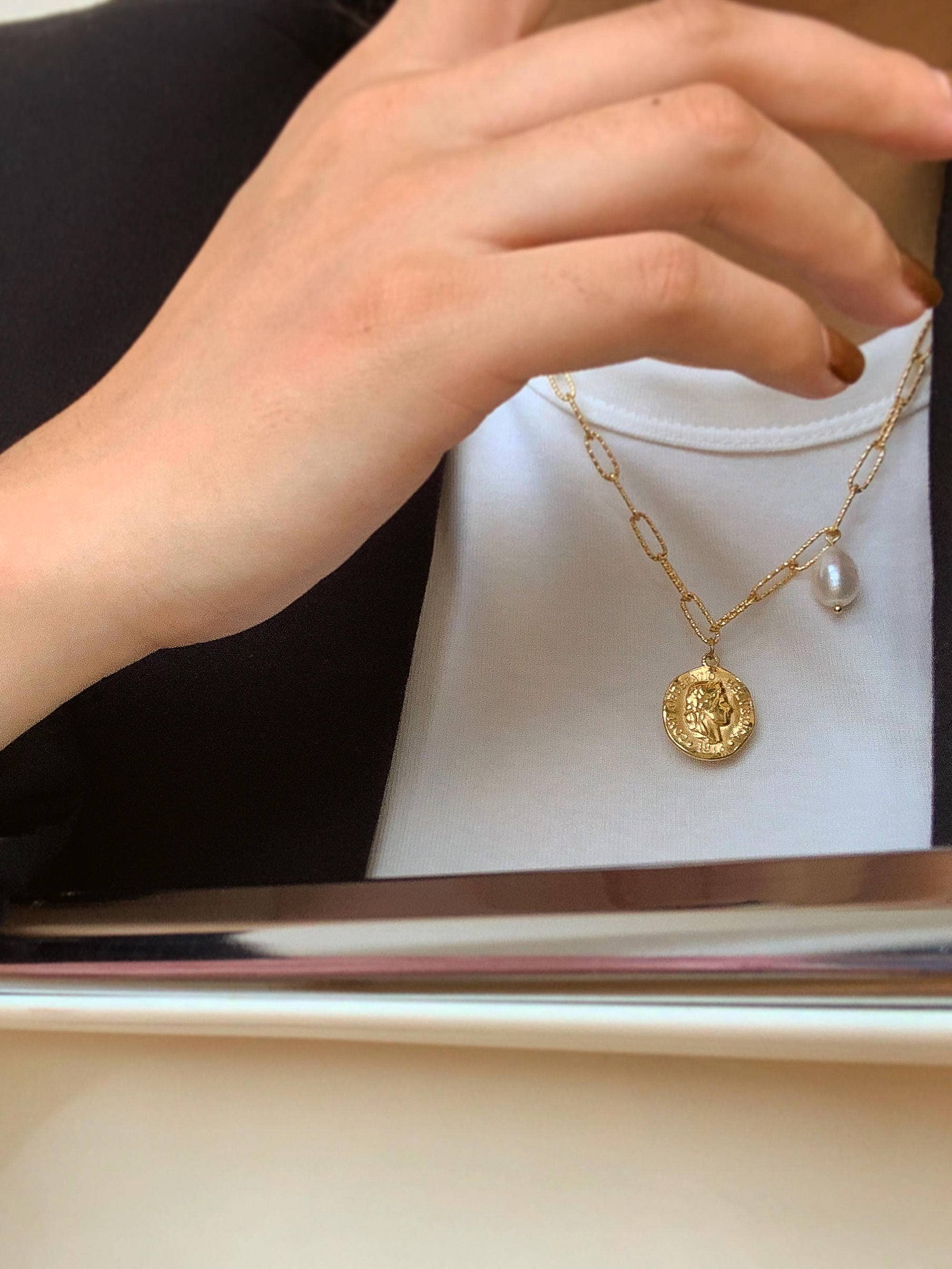 Isabell Coin Chain Necklace | 18K Gold-plated Non-Tarnish