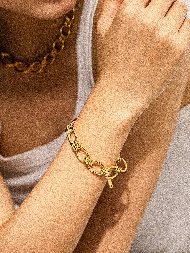 Tila Bold Chain Bracelet | 18k gold plated