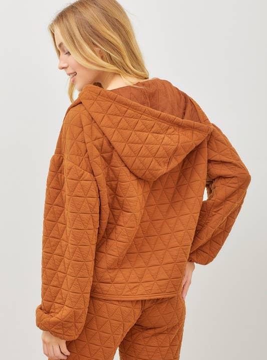 Quilted Hoodie Top