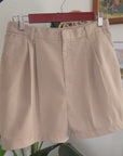 Upcycled Vintage Pleated Trouser Shorts | Size M/L