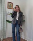 Preowned Black Leather Jacket - Jaclyn Smith Classics | Size L